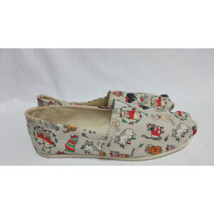 Toms Christmas Holiday Cats Belmont Shoes Flats Women’s Size 8.5 EUC